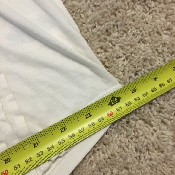 Chaps Flowy Embroidered Cotton Pintuck Peasant Sleeve Tunic Blouse - Picture 9 of 11